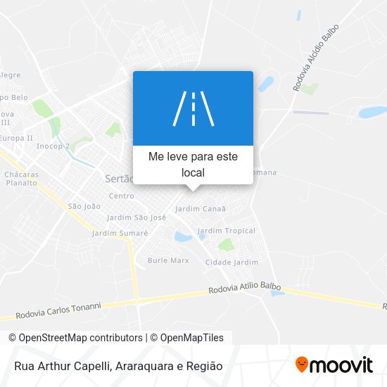Rua Arthur Capelli mapa