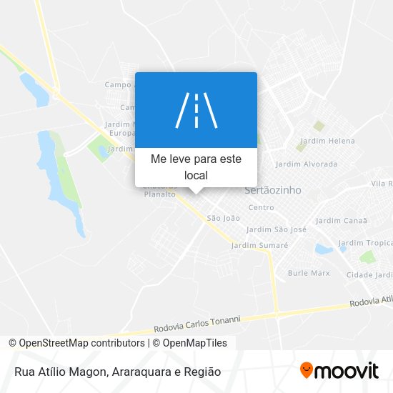 Rua Atílio Magon mapa