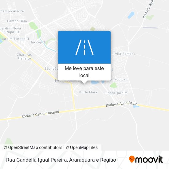 Rua Candella Igual Pereira mapa
