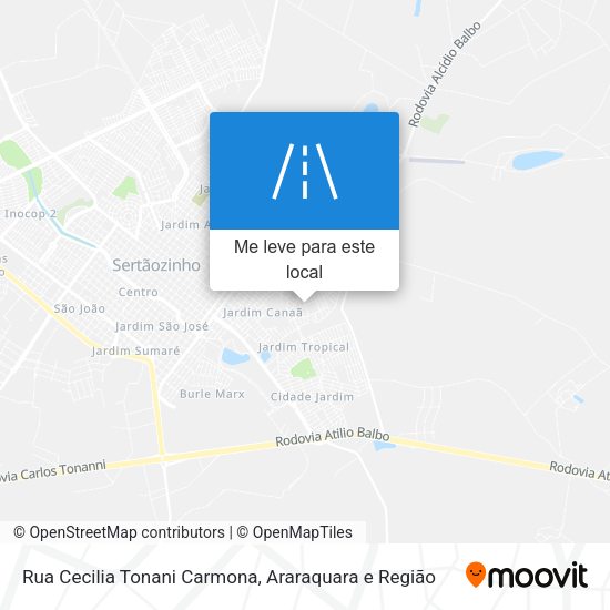 Rua Cecilia Tonani Carmona mapa