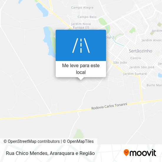 Rua Chico Mendes mapa