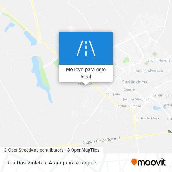 Rua Das Violetas mapa