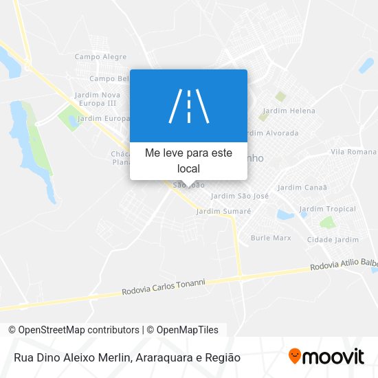 Rua Dino Aleixo Merlin mapa