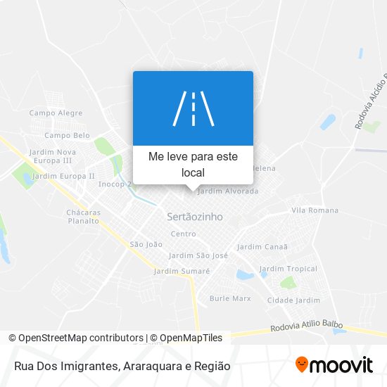 Rua Dos Imigrantes mapa