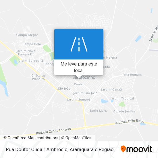 Rua Doutor Olidair Ambrosio mapa