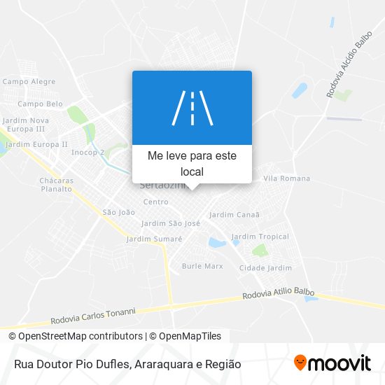 Rua Doutor Pio Dufles mapa