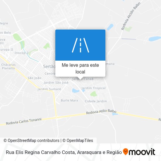 Rua Elis Regina Carvalho Costa mapa