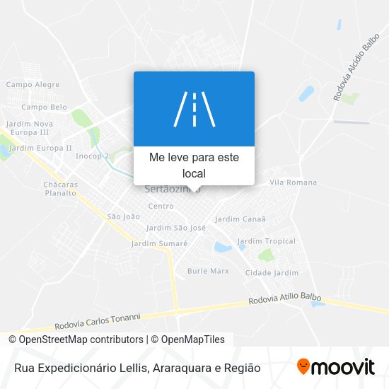 Rua Expedicionário Lellis mapa