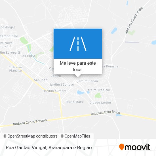 Rua Gastão Vidigal mapa