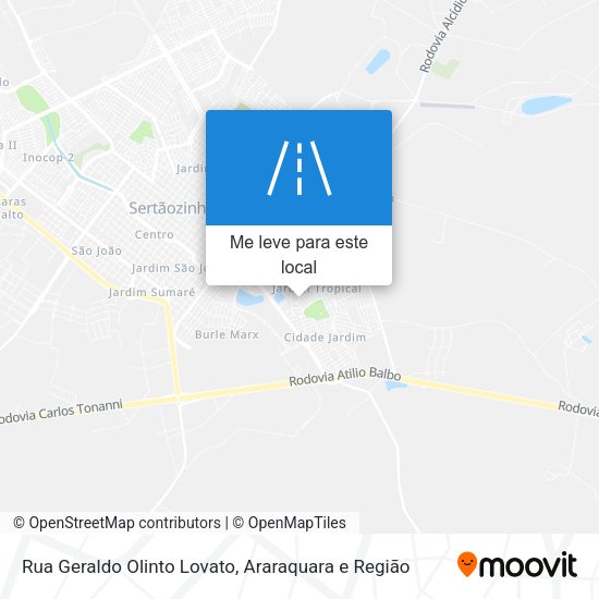 Rua Geraldo Olinto Lovato mapa