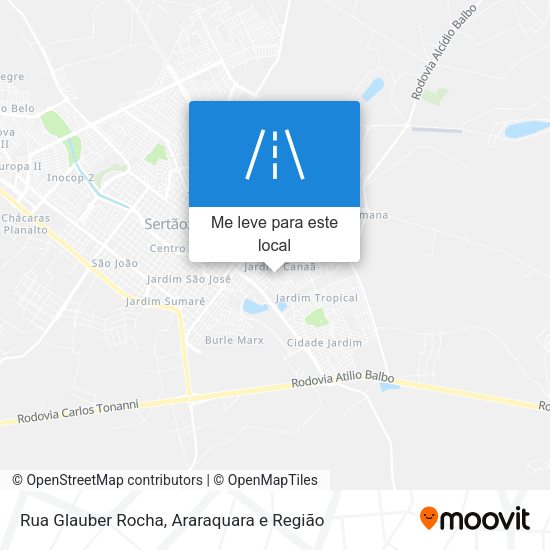 Rua Glauber Rocha mapa