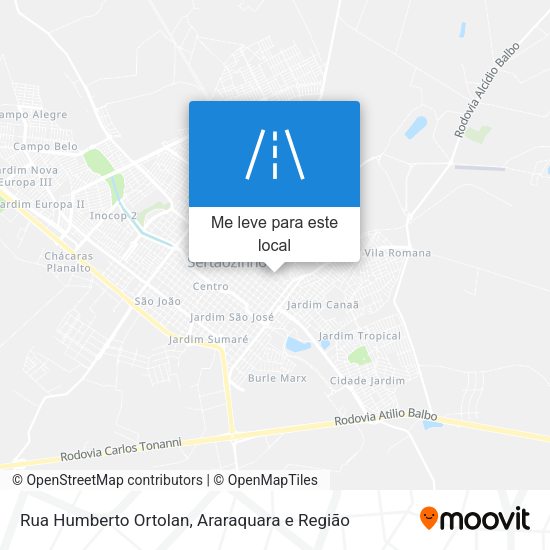 Rua Humberto Ortolan mapa