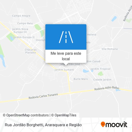 Rua Jordão Borghetti mapa