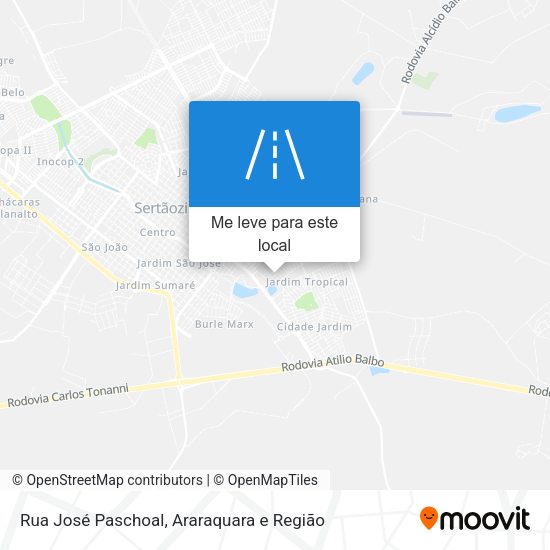 Rua José Paschoal mapa