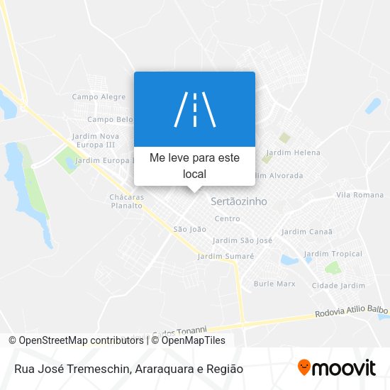 Rua José Tremeschin mapa