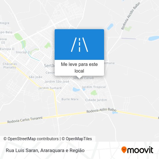 Rua Luis Saran mapa