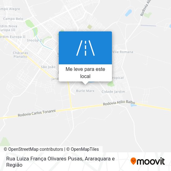 Rua Luiza França Olivares Pusas mapa
