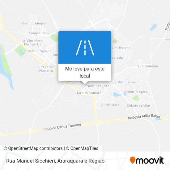 Rua Manuel Sicchieri mapa