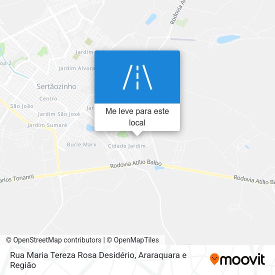 Rua Maria Tereza Rosa Desidério mapa