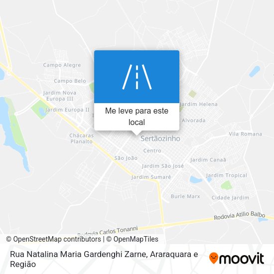 Rua Natalina Maria Gardenghi Zarne mapa