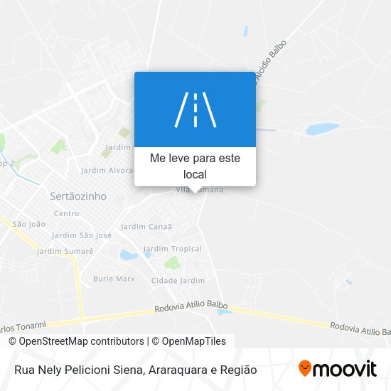 Rua Nely Pelicioni Siena mapa