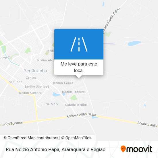 Rua Nélzio Antonio Papa mapa