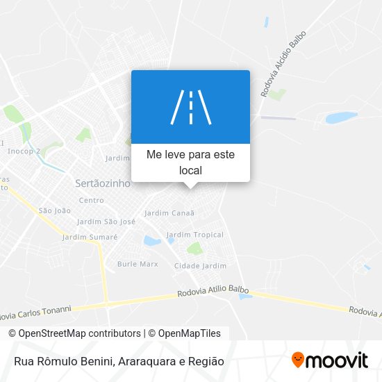 Rua Rômulo Benini mapa