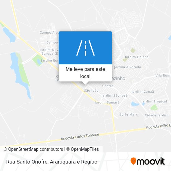 Rua Santo Onofre mapa