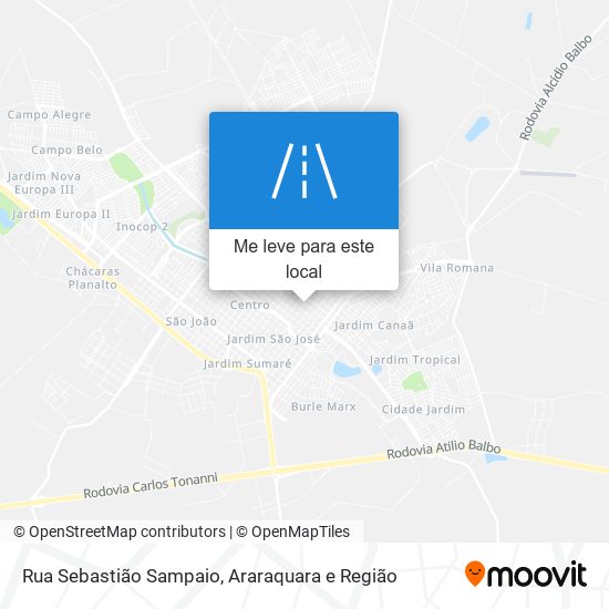 Rua Sebastião Sampaio mapa