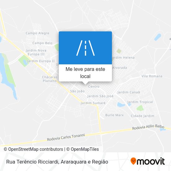 Rua Terêncio Ricciardi mapa