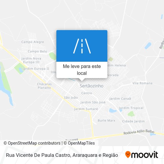 Rua Vicente De Paula Castro mapa