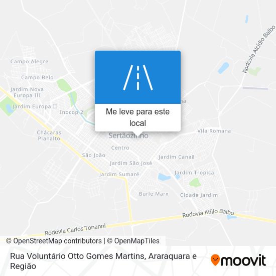 Rua Voluntário Otto Gomes Martins mapa