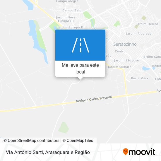 Via Antônio Sarti mapa