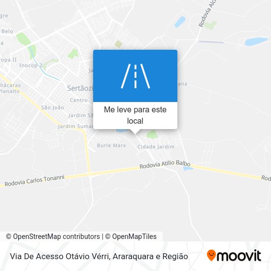 Via De Acesso Otávio Vérri mapa