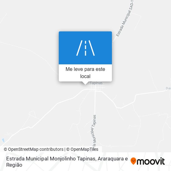 Estrada Municipal Monjolinho Tapinas mapa