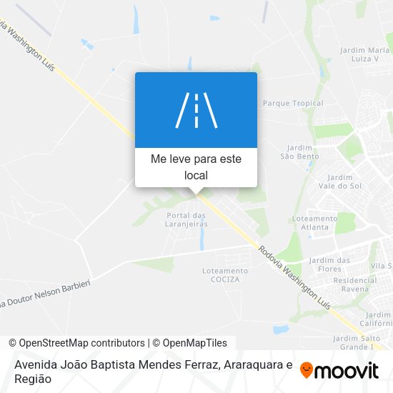 Avenida João Baptista Mendes Ferraz mapa