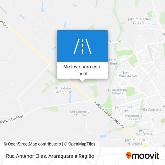Rua Antenor Elias mapa