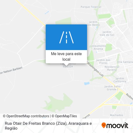 Rua Otair De Freitas Branco (Ziza) mapa