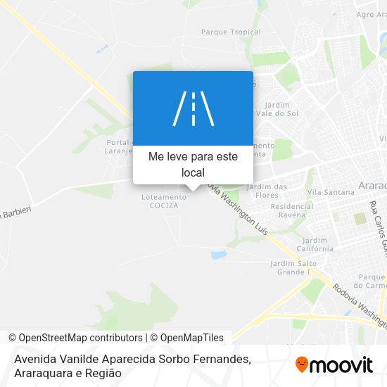 Avenida Vanilde Aparecida Sorbo Fernandes mapa