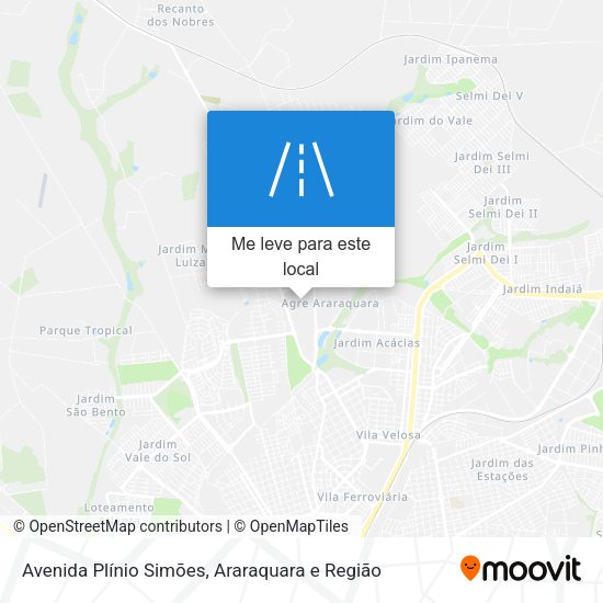 Avenida Plínio Simões mapa