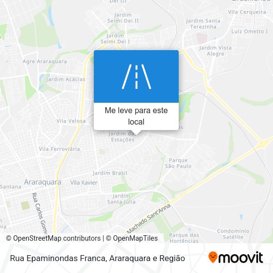 Rua Epaminondas Franca mapa