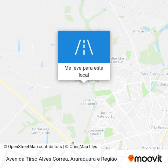 Avenida Tirso Alves Correa mapa