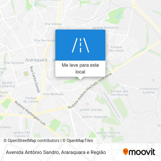 Avenida Antônio Sandro mapa