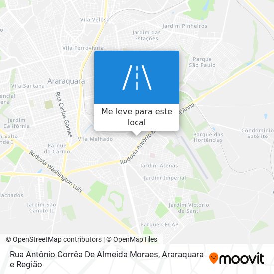 Rua Antônio Corrêa De Almeida Moraes mapa