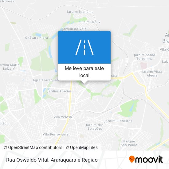 Rua Oswaldo Vital mapa