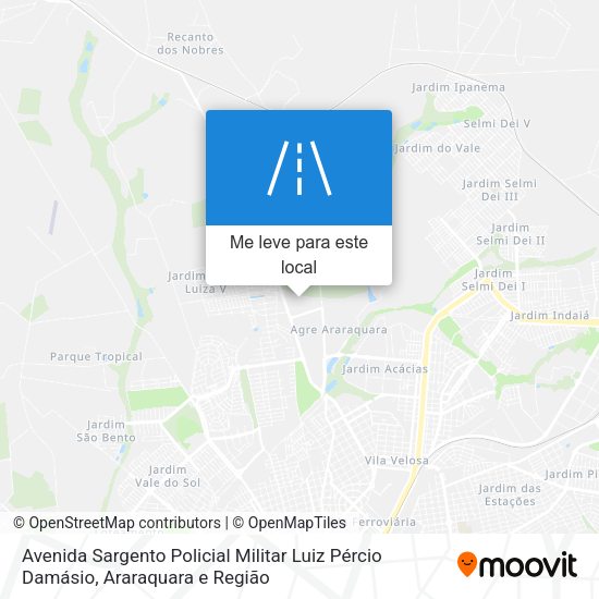 Avenida Sargento Policial Militar Luiz Pércio Damásio mapa