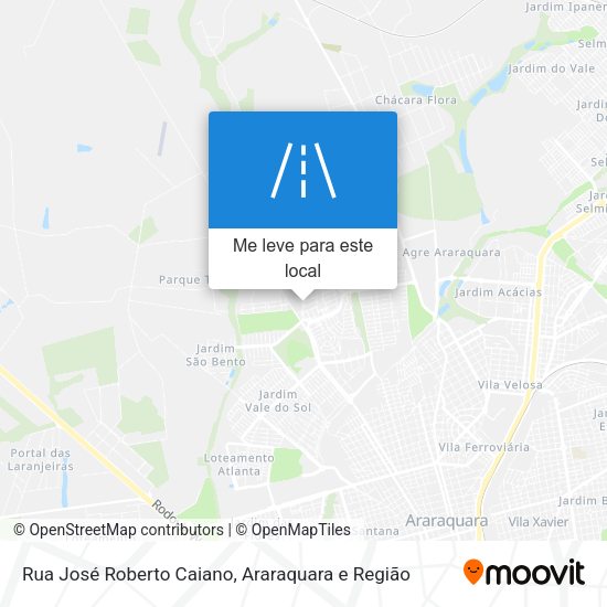 Rua José Roberto Caiano mapa