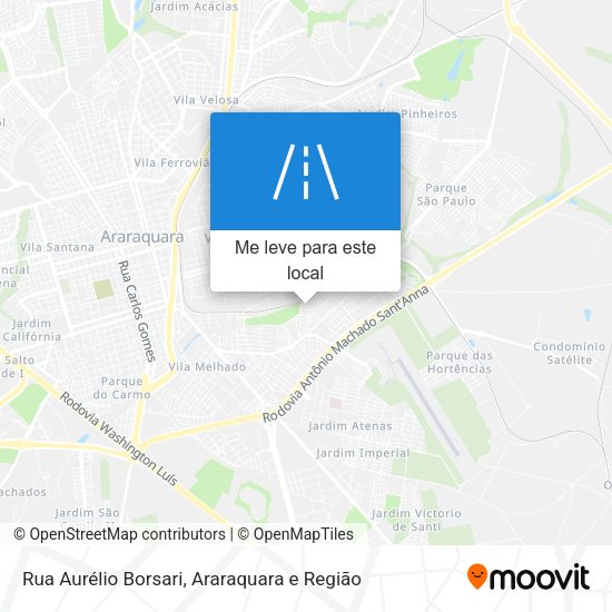 Rua Aurélio Borsari mapa