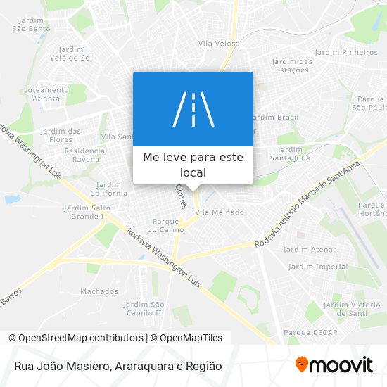 Rua João Masiero mapa