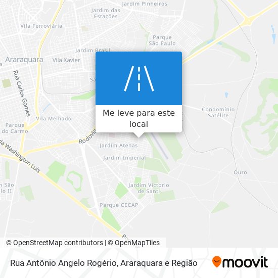 Rua Antônio Angelo Rogério mapa